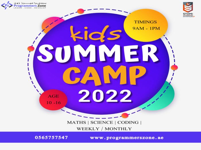 Summer camp Abu Dhabi yes island defense road